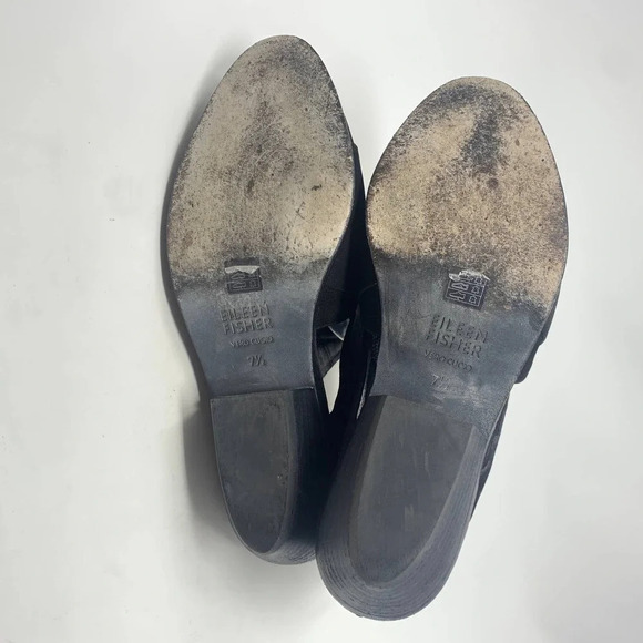 Eileen Fisher‎ Cluster Cutout Booties Black Suede Size US 7.5 - Picture 12 of 12